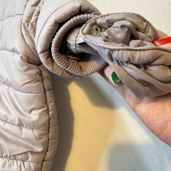 Bout'chou Snowsuit Baby 3 Months Taupe Hooded Fleece Lined Bunting Suit - Picture 3 of 10